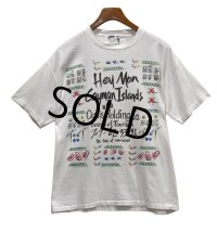 80's【USA製】【ビンテージ】白【Hey Mon Cayman Islands】【Tシャツ】【サイズL程度】 