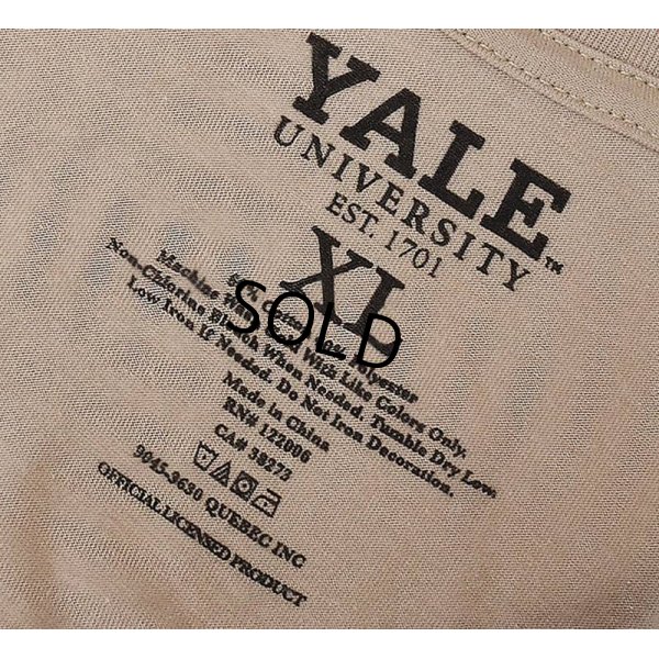 画像2: 【ビンテージ】【ベージュｘ青】YALE UNIV【ブルドッグ】【Ｔシャツ】【サイズXL】 