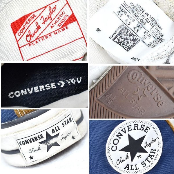 画像2: 【コンバース】【オールスター】converse【CT70】チャックテイラー【青×グレー】【ハイカット】レディースサイズ【US 4 1/2】【23.5ｃｍ】 