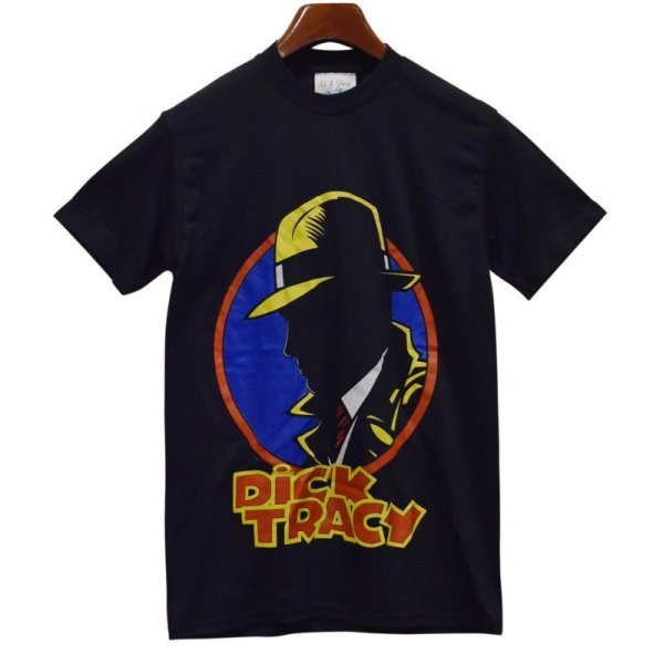 画像1: ほぼ未使用!! 【ビンテージ】90's【USA製】【ディック・トレイシー】【Dick Tracy】黒【Ｔシャツ】【サイズＭ】 