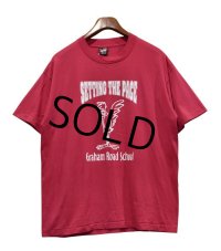 90's 【USA製】 ビンテージ【FRUIT OF THE LOOM】フルーツオブザルーム【ロードランナー】【ピンク】【SETTING THE PACE】Graham Road School 【Tシャツ 】 サイズＸＬ 