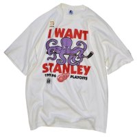 【デッドストック】90’s【USA製】ビンテージ【STARTER】スターター I Want Stanley【白】オクトパス【Tシャツ】サイズXL 