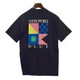 画像1: 80's【デッドストック】ビンテージ【USA製】【newport blue】【黒】【バックプリント】【ロゴＴシャツ】【サイズL】<br> (1)