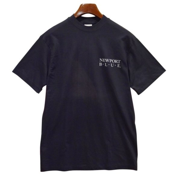 画像3: 80's【デッドストック】ビンテージ【USA製】【newport blue】【黒】【バックプリント】【ロゴＴシャツ】【サイズL】 