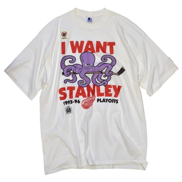 画像4: 【デッドストック】90’s【USA製】ビンテージ【STARTER】スターター I Want Stanley【白】オクトパス【Tシャツ】サイズXL 