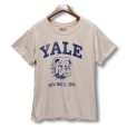 画像1: 【ビンテージ】【ベージュｘ青】YALE UNIV【ブルドッグ】【Ｔシャツ】【サイズXL】<br> (1)