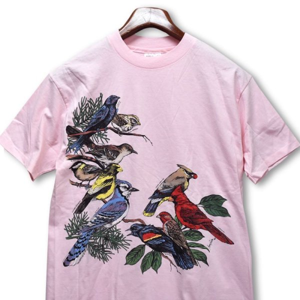 画像1: 80's【デッドストック】【USA製】【ビンテージ】ヘインズ【hanes】【ピンク】【鳥】イラスト【Ｔシャツ】【サイズM】 