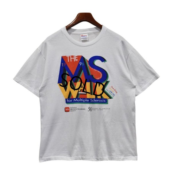 画像1: 90’s~【USA製】ビンテージ【Hanes】ヘインズ【National Multiple Sclerosis Society】【白】Tシャツ【サイズL】 