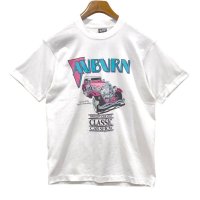 ほぼ未使用‼ 90's USA製 ビンテージ【FRUIT OF THE LOOM 】フルーツオブザルーム【白】【AUBURN CAR SHOW】【Tシャツ】【サイズM】 