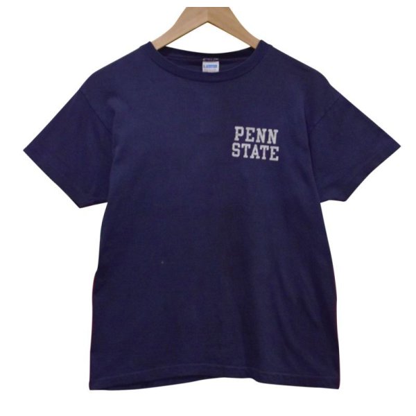 画像1: 【70's】【USA製】【ビンテージ】【チャンピオン】【Champion】【紺】【PENN STATE】【バータグ】【Tシャツ】【サイズＭ】 