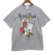 画像1: 【ビンテージ】【DELTA】【グレー】【ROYAL FLUSH】 【キング】【バスルーム】プリント【Tシャツ】【サイズL】<br> (1)