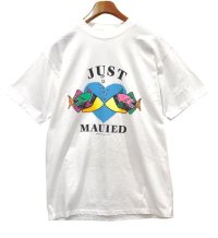 ほぼ未使用‼ 80’ｓ【USA製】【ビンテージ】【HL MILLER】【JUST MUIED】【魚】【KISS】白【Ｔシャツ】【サイズL】 