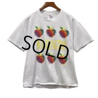 ワンウォッシュ 90's【USA製】【ビンテージ】ヘインズ【hanes】【白】WASHINGTON【リンゴ】【Ｔシャツ】【サイズL】 