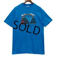 90's【USA製】【ビンテージ】ヘインズ【hanes】【jack harter helicopters】ヘリコプター 虹【青】HAWAII【Ｔシャツ】【サイズＬ】 