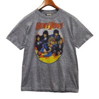 80's【USA製】ビンテージ【BON JOVI】【ボン ジョビ】杢グレー【Slippery when wet】【バンドＴシャツ】ロックＴシャツ ツアーＴ【サイズL】  