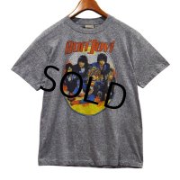 80's【USA製】ビンテージ【BON JOVI】【ボン ジョビ】杢グレー【Slippery when wet】【バンドＴシャツ】ロックＴシャツ ツアーＴ【サイズL】  