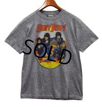 80's【USA製】ビンテージ【BON JOVI】【ボン ジョビ】杢グレー【Slippery when wet】【バンドＴシャツ】ロックＴシャツ ツアーＴ【サイズL】  