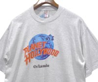 程度良好!! 00's~【ビンテージ】【Planet hollywood】【プラネットハリウッド】【グレーオートミール】【Ｔシャツ】【サイズＬ】 