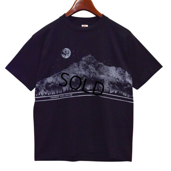 画像1: 80's~【USA製】【ビンテージ】【HEF-T】【ASPEN COLORADO】コロラド州 アスペン【バックプリント】【黒】【Tシャツ】【サイズL】 