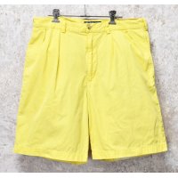 【POLO RALPH LAUREN】ラルフローレン【イエロー】【２タック】【ショートパンツ】【短パン】【コットンショーツ】【W34】 