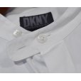 画像3: ビンテージ【DKNY】【ダナキャランニューヨーク】比翼仕立て【スタンドカラーシャツ】白シャツ【サイズＭ】 <br> (3)