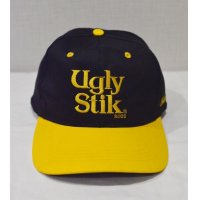 【デッドストック】【ビンテージ】【Ugly stik】アグリー スティック【黒ｘ黄色】【ベースボールキャップ】 