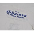 画像4: 【70's〜】【USA製】【ビンテージ】【Hanes】ヘインズ【I’m a National Enquirer TV Blooper Spotter!】【白】【Tシャツ】【サイズＭ】<br> (4)