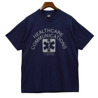 90's【USA製】ビンテージ【スクリーンスターズ】 アスクレピオスの杖【health care communications】スターオブライフ 紺【Tシャツ】【サイズXL】 