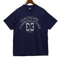 90's【USA製】ビンテージ【スクリーンスターズ】 アスクレピオスの杖【health care communications】スターオブライフ 紺【Tシャツ】【サイズXL】 