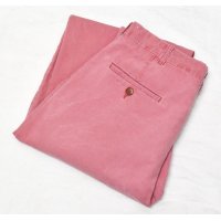 90's【USA製】【ビンテージ】【COTTON SUPPLY】【ピンク】【２タック】【コットンパンツ】【スラックス】【W３４】 