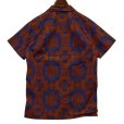 画像3: 【ビンテージ】【Pendleton】ペンドルトン【青ｘオレンジ】ネイティブ柄【ハワイアンシャツ】【サイズＭ】<br> (3)