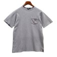 画像1: USA製【ラルフローレン】【POLO ralph lauren】グレー【鹿の子コットン】ポケットTシャツ【ボーイズXL】S程度<br> (1)