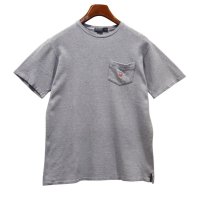 USA製【ラルフローレン】【POLO ralph lauren】グレー【鹿の子コットン】ポケットTシャツ【ボーイズXL】S程度 