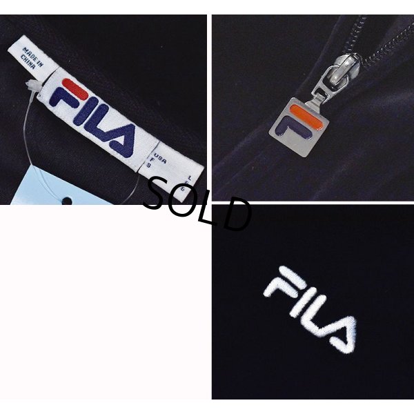 画像2: 【ビンテージ】フィラ【FILA】黒ｘ白ライン【ベロア地】【トラックジャージ】トラックジャケット【サイズＬ】 