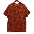 画像1: 【ナイキ】【NIKE】【ヒョウ柄】胸ロゴ【赤ピンクｘ黒】【Ｔシャツ】【サイズＬ】<br> (1)