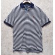 画像1: 【ラルフローレン】 【POLO ralph lauren】【クラシックフィット】白ｘ紺ボーダー【ポロシャツ】 【サイズＭ】 <br> (1)