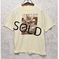 80's【USA製】【ビンテージ】GRUMBLES【TENNESSE】【ベージュ】【Tシャツ】【サイズＸＬ】 