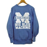 USA製 90’s~ ビンテージ【チャンピオン】【Champion】【リバースウィーブ】【MINERS BIG BWE MACHINE】青【スウェット】【サイズXL】 