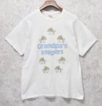 ビンテージ【GILDAN】【ギルダン】Grandpa’ｓKeepers【魚プリント】【Tシャツ】【サイズＬ】 