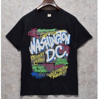 【ほぼ未使用!!】80's【USA製】ビンテージ【SCREEN STARS】スクリーンスターズ【シングルステッチ】黒【ワシントンD.C.】Tシャツ【サイズM】 