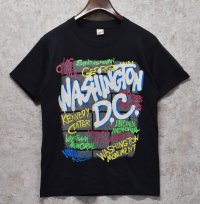 【ほぼ未使用!!】80's【USA製】ビンテージ【SCREEN STARS】スクリーンスターズ【シングルステッチ】黒【ワシントンD.C.】Tシャツ【サイズM】 