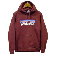 【パタゴニア】patagonia【ワイン】エンジ【ロゴパーカー】フーディー【サイズS】パーカー 