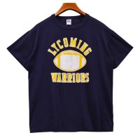 【デッドストック】90's【USA製】【ビンテージ】【ラッセル】【紺】【lycoming warriors】ライコミング大学【Tシャツ】【サイズL】 