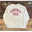 画像1: 90's【USA製】【ビンテージ】【Hanes】ヘインズ【VIRGINIA TECH】バージニア工科大学【グレー】カレッジ【ロンT】【サイズL】<br> (1)