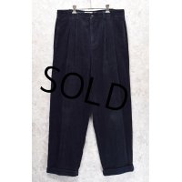 【ビンテージ】【オールドギャップ】【GAP】【EASY FIT】2タック【紺】【コーデュロイパンツ】【34×30】 