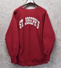 90’s〜【ビンテージ】【Champion】【チャンピオン】【リバースウィーブ】【赤】【ST.JOSEPHS】【スウェット】【サイズXL】 