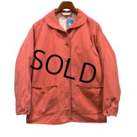 80's〜 USA製【ビンテージ】【L.L.bean】【ＬＬビーン】ピンク【ショールカラーデニムジャケット】【レディース古着】【レディースXL】 