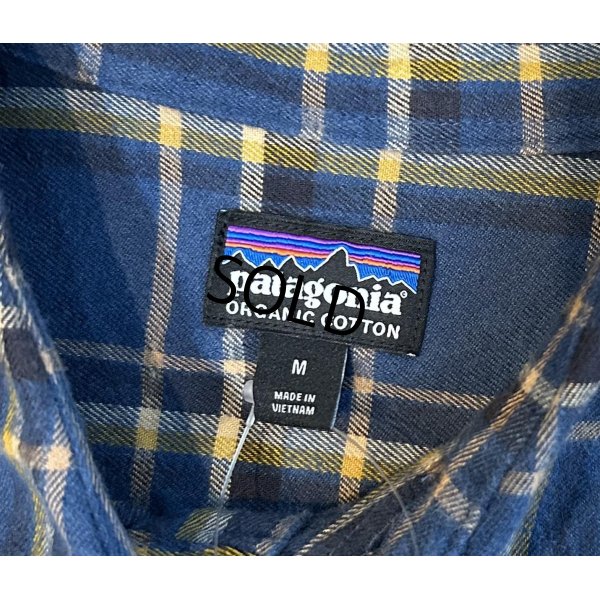 画像2: 【パタゴニア】patagonia【青×黄色】【オーガニックコットンシャツ】【チェックシャツ】コットンシャツ【サイズM】 