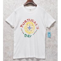 80〜90's【USA製】 ビンテージ【FRUIT OF THE LOOM 】フルーツオブザルーム【白】【PORTUGAL’S DAY】【 Tシャツ】【サイズL】 