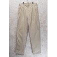 画像1: 90's【ビンテージ】【L.L.Bean】【エルエルビーン】【裏地赤チェック】【コットンパンツ】１タック【ベージュ】【31×34】<br> (1)